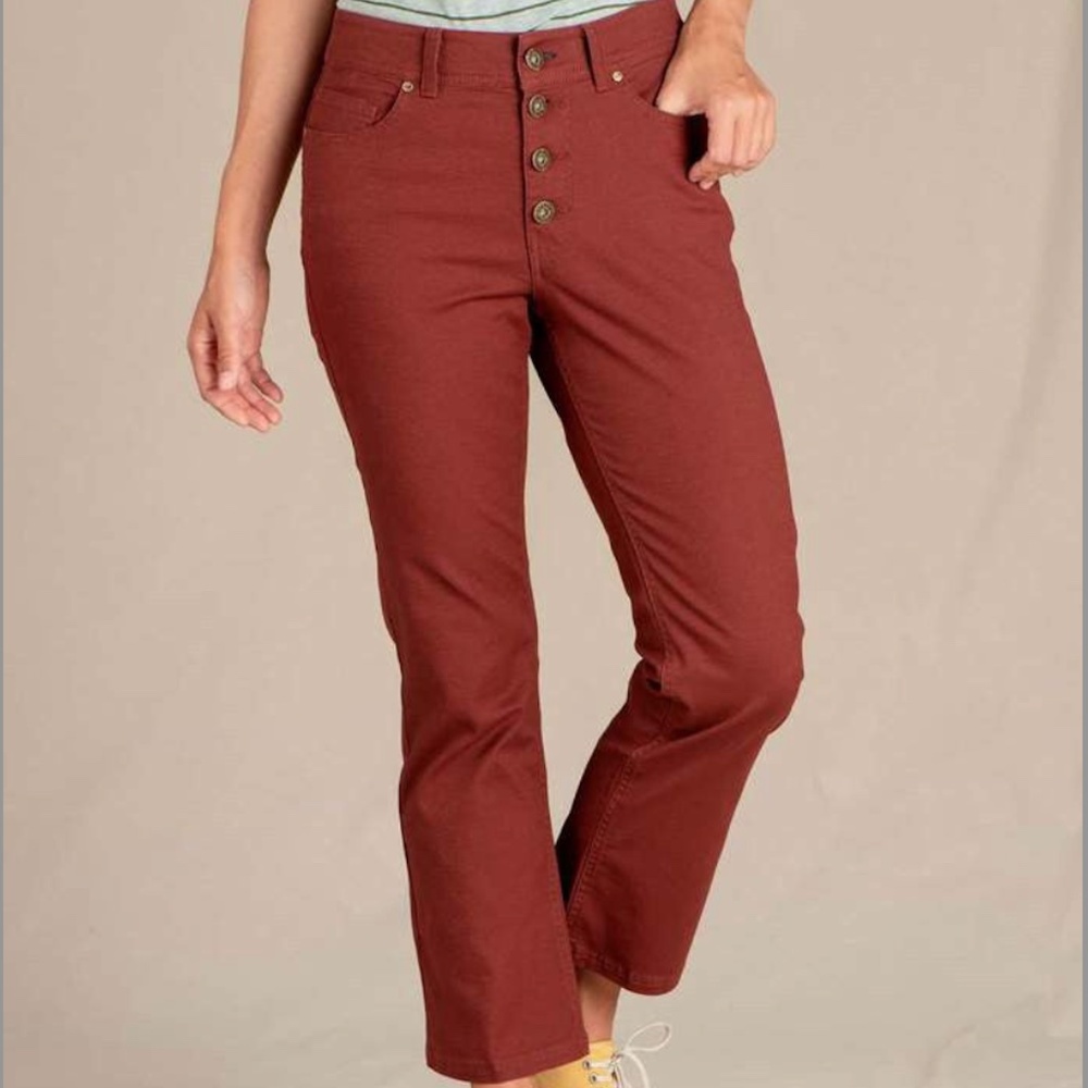 Toad&Co Earthworks Flare Pant - 14 (Red Brick)